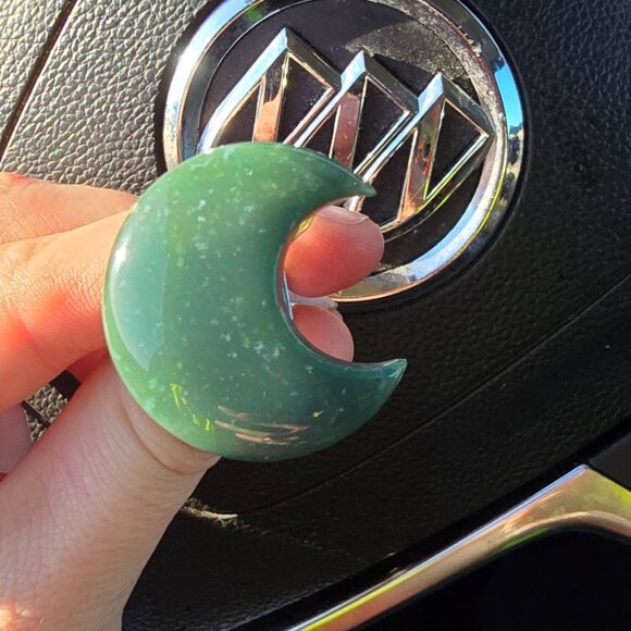 Moss Agate Crystal Car Vent Clip - Picture 4 of 6